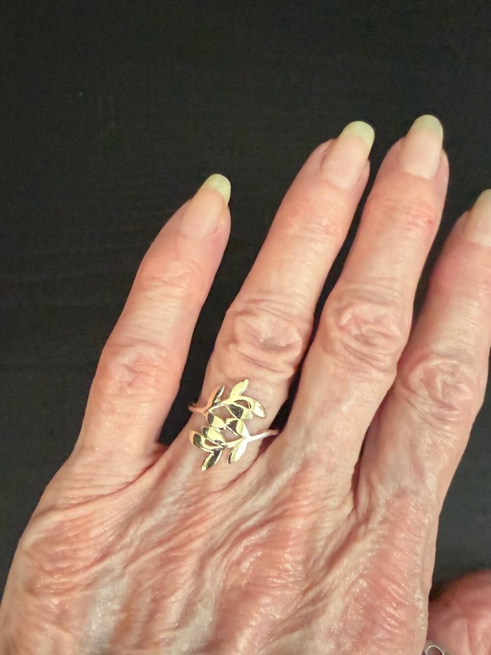 Sterling Leaf Ring